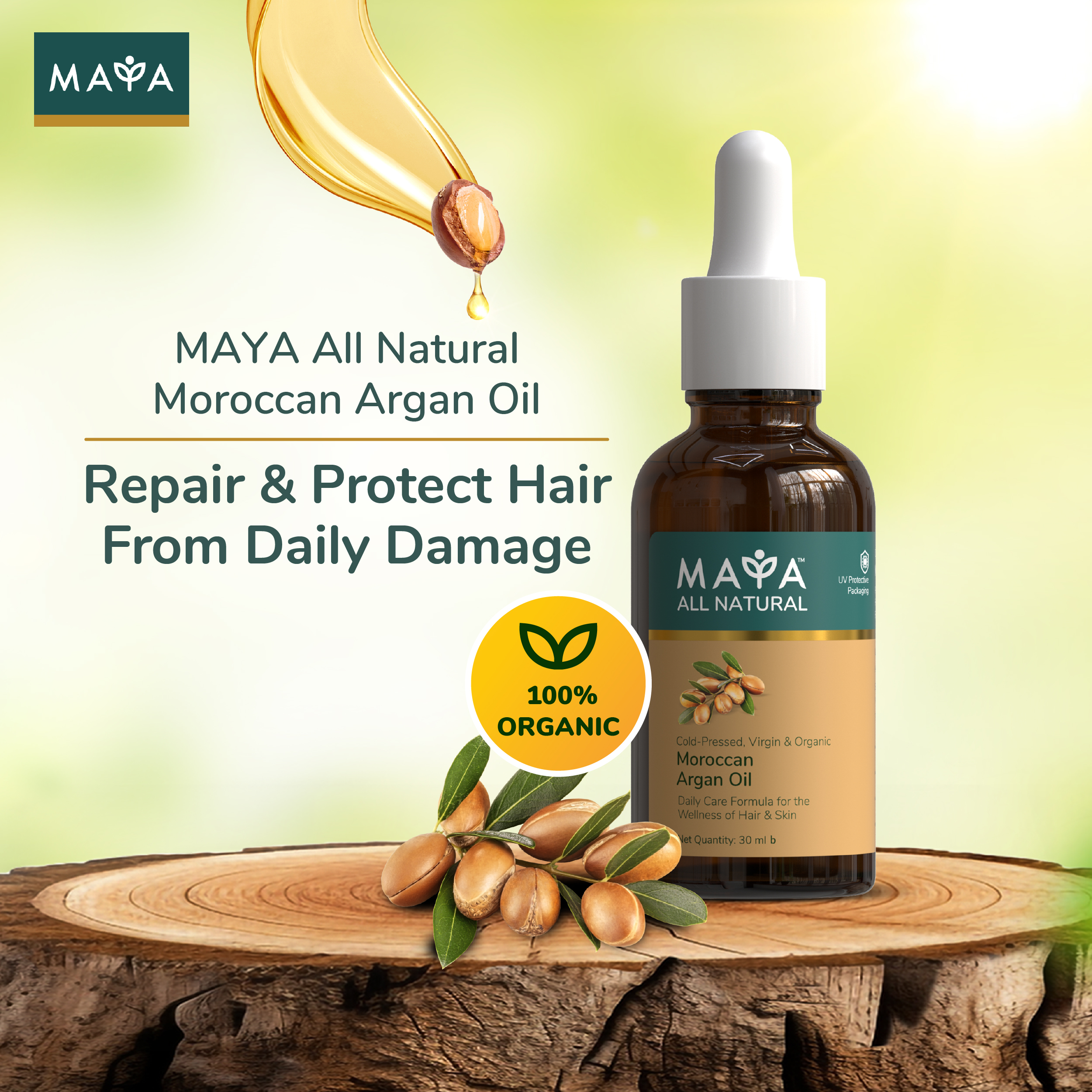 MAYA All Natural Moroccan Argan Oil--1