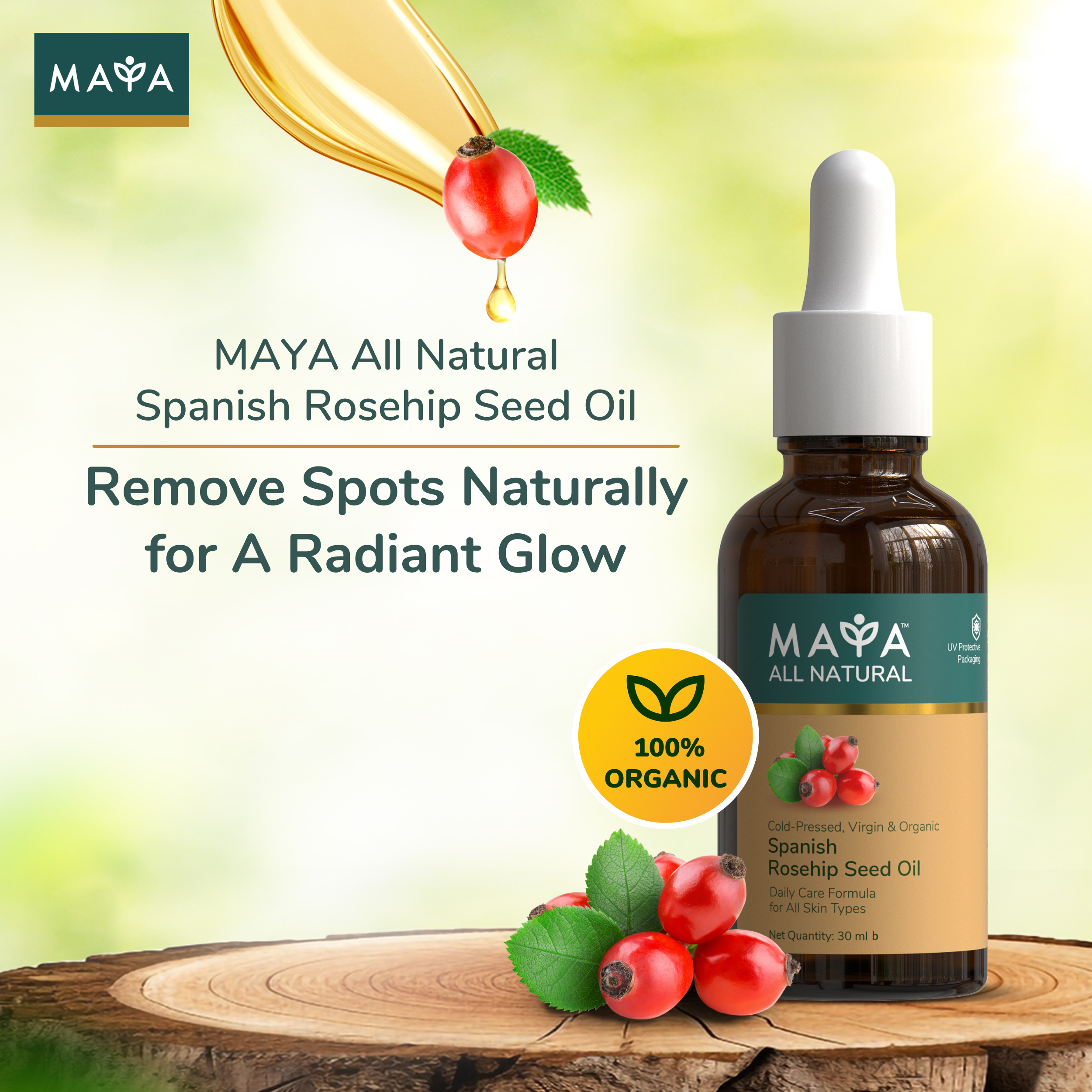 MAYA All Natural Spanish Rosehip Seed Oil--1