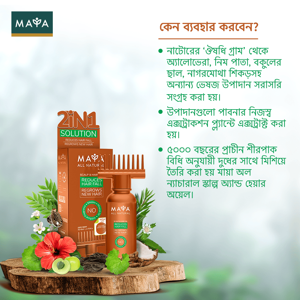 MAYA All Natural Scalp & Hair Oil--3