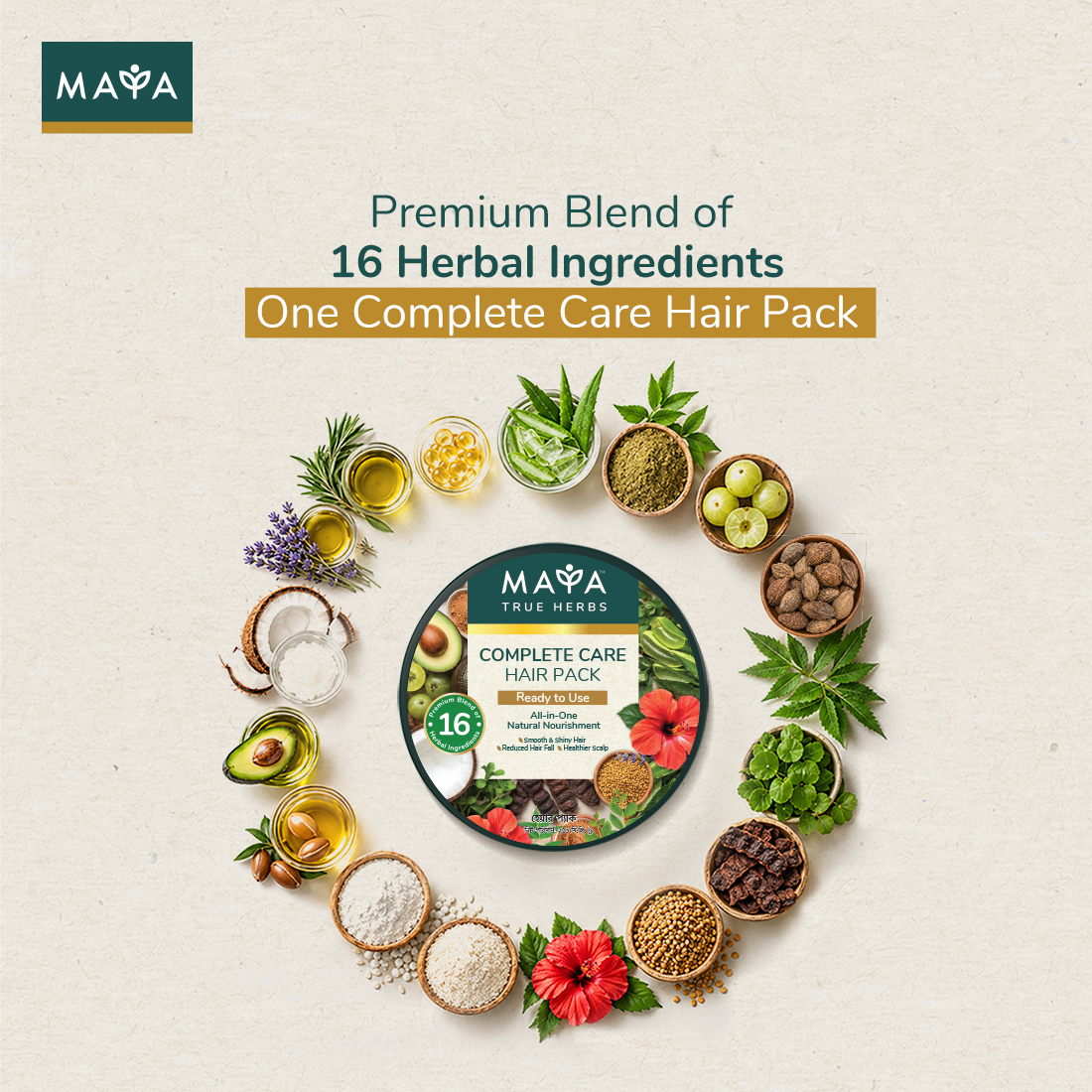 MAYA Ready to Use Complete Care Hair Pack--2