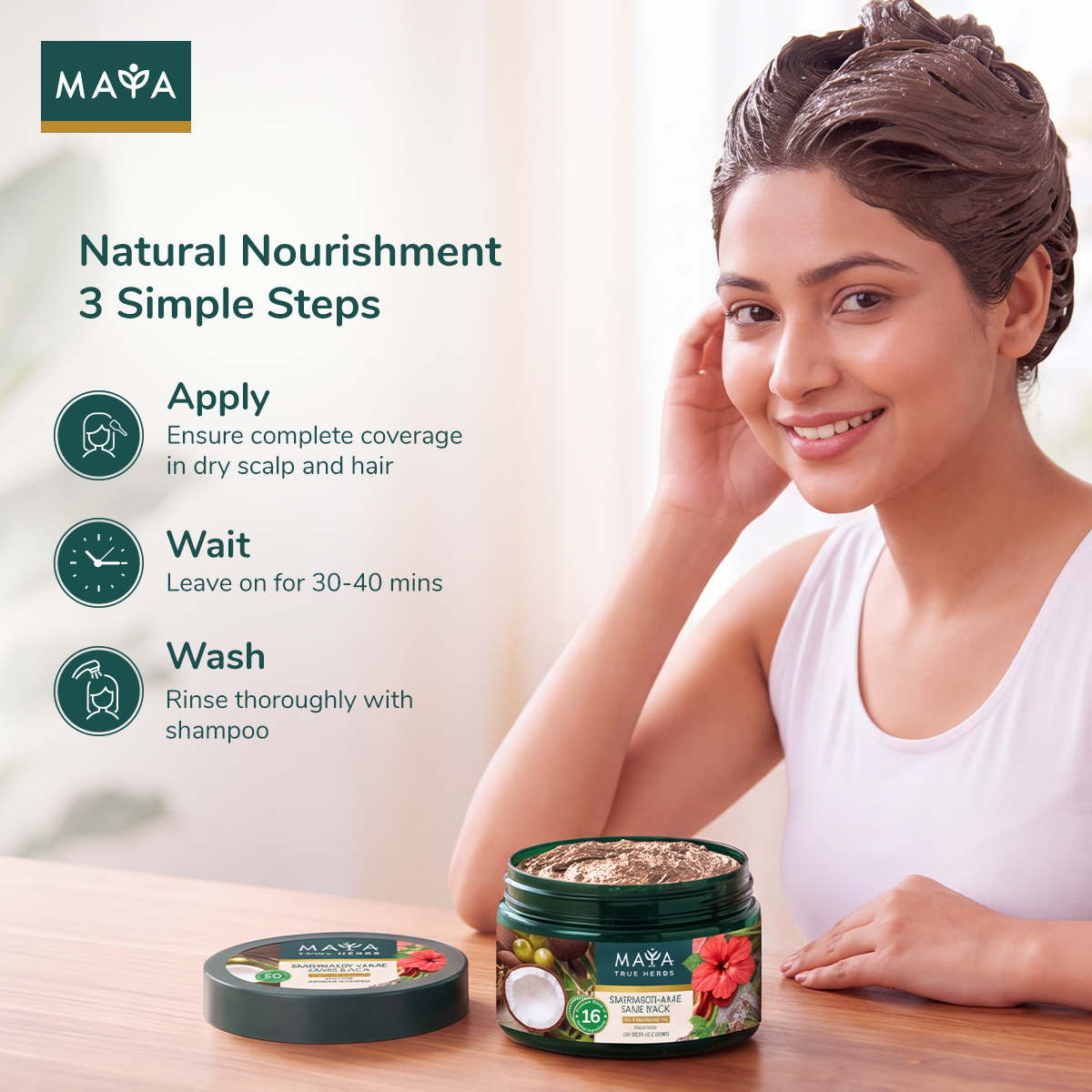 MAYA Ready to Use Complete Care Hair Pack--5